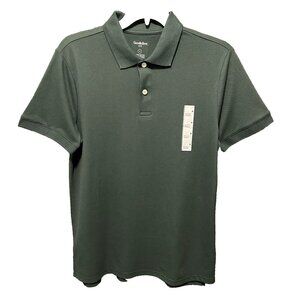 Goodfellow & Co Men's Standard Fit Polo Shirt Green Medium Short Sleeve New Tags